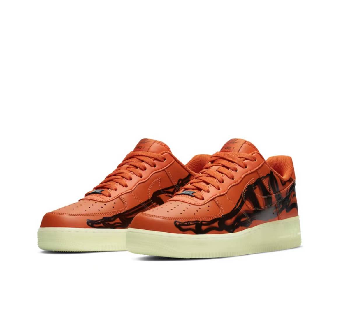 Nike Air Force 1 Low Orange Skeleton Halloween