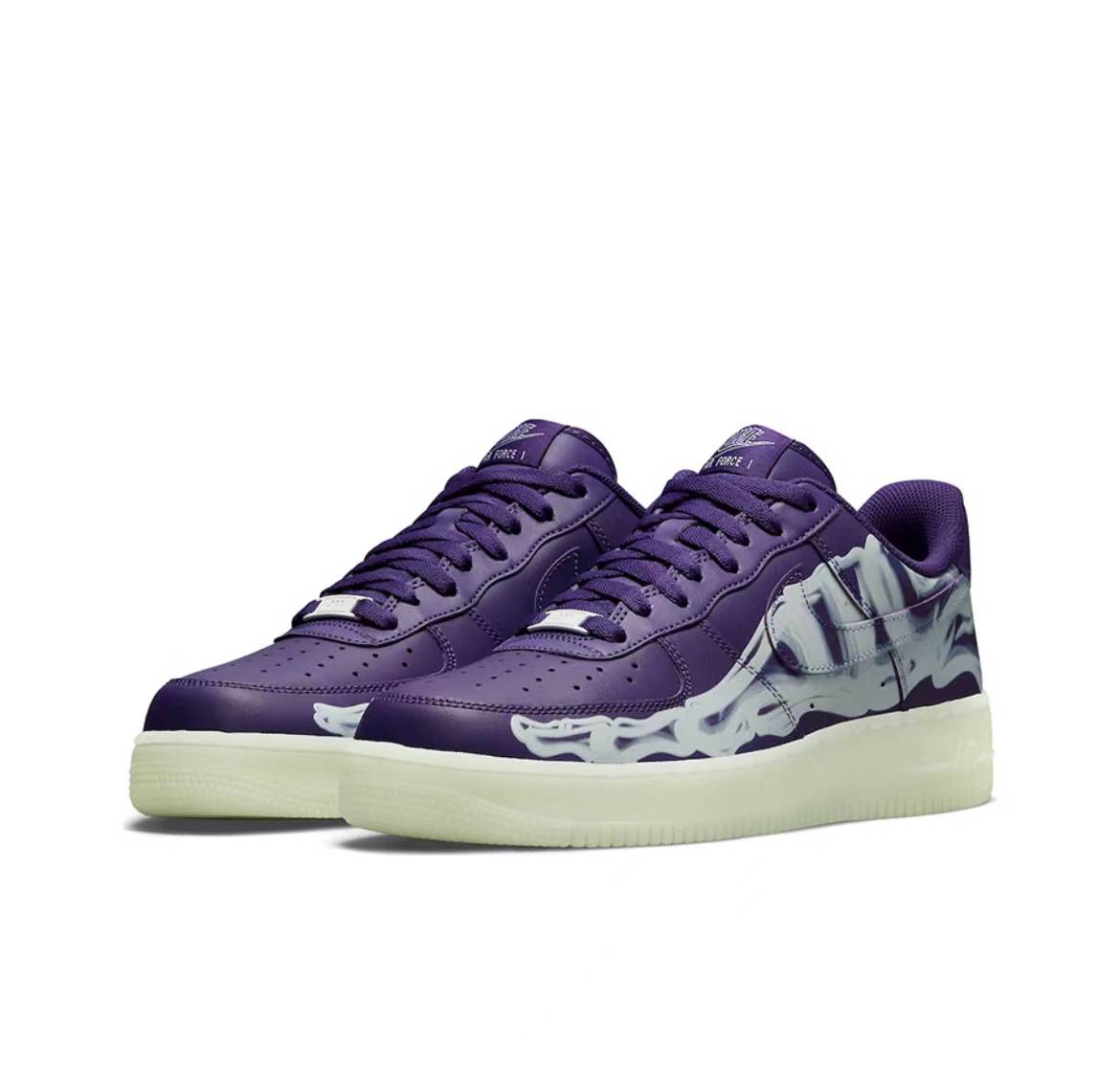 Nike Air Force 1 Low '07 QS Purple Skeleton Halloween
