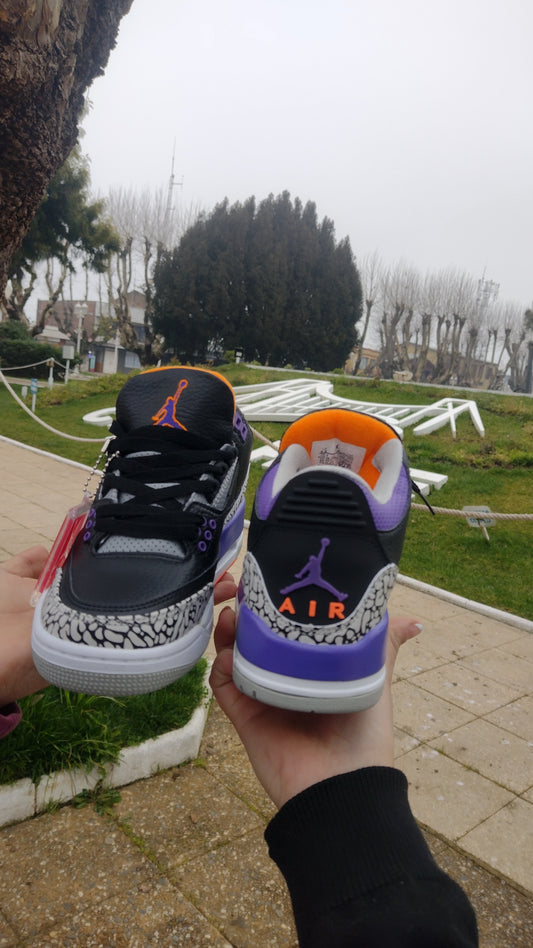 Air Jordan 3 Black Court Purple
