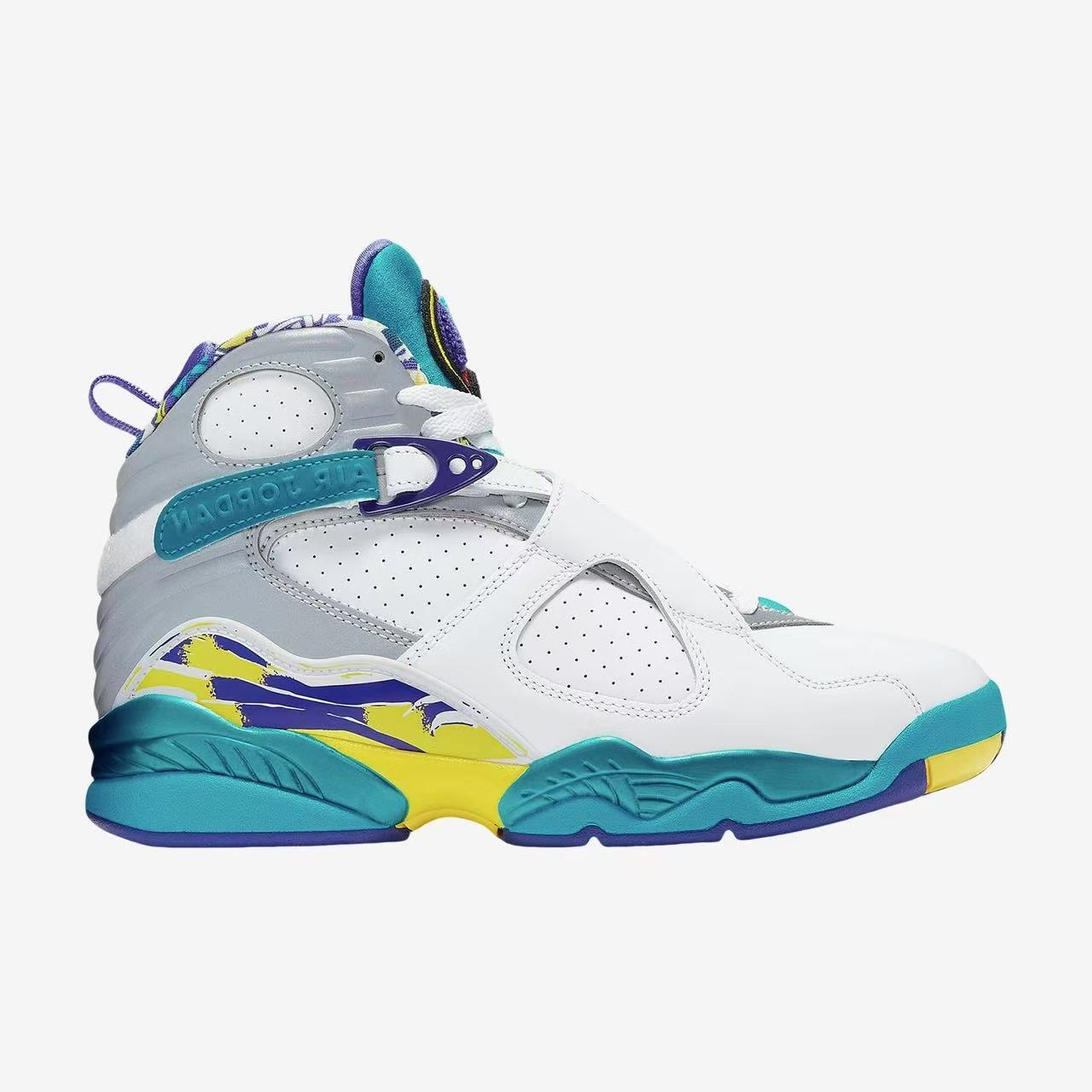 Air Jordan 8 white Aqua